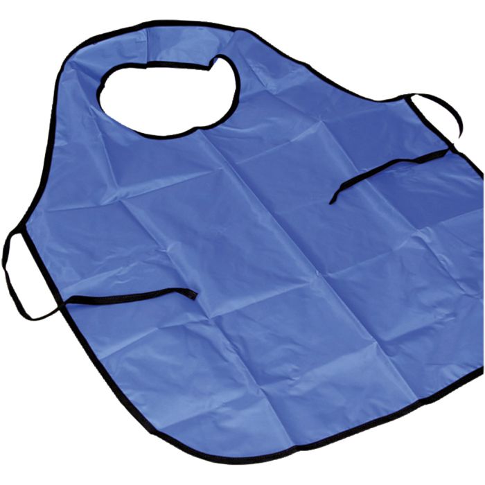 Forkle med krage, L: 70 cm, str. 8+ år, blå, 1 stk.
