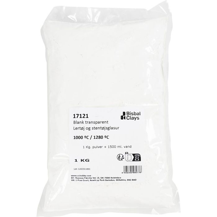 Leireglasur, transparent, 1000 g/ 1 pk.