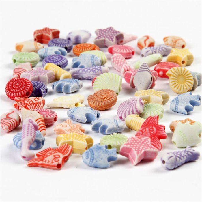 Pastellmix, str. 9-12 mm, hullstr. 1,2 mm, ca. 380 stk., 110 g, 175 ml/ 1 pk.