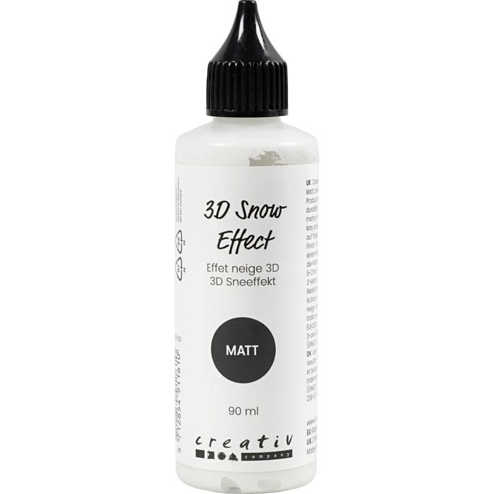 3D Snow Effect, matt, hvit, 90 ml/ 1 fl.