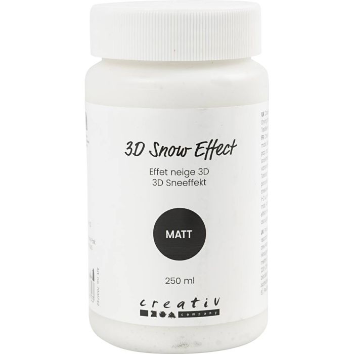 3D Snow Effect, matt, hvit, 250 ml/ 1 boks