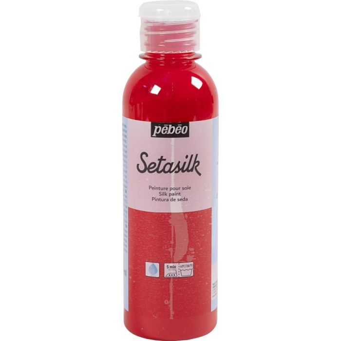 Textil Silk, rød, 250 ml/ 1 fl.