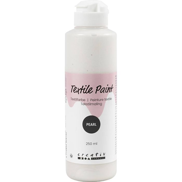 Tekstilmaling, perlemor, transparent, base, 250 ml/ 1 fl.