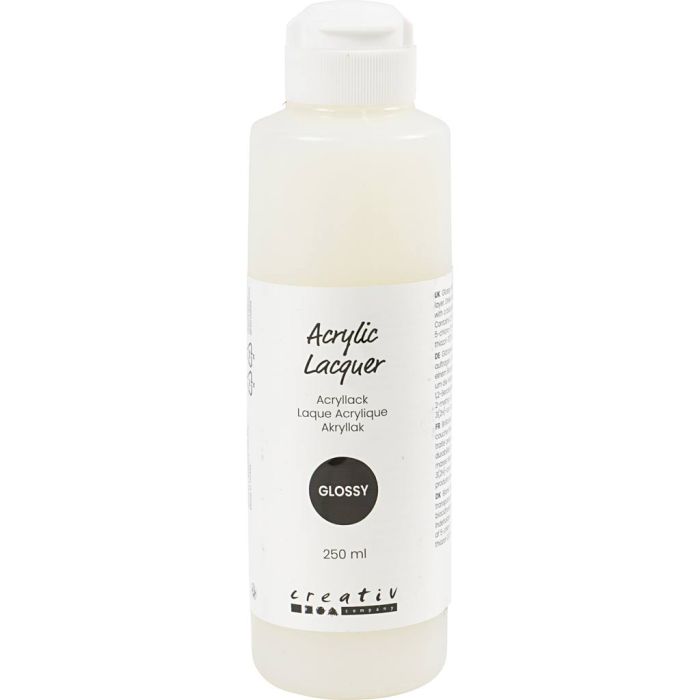 Akryllakk, blank, 250 ml/ 1 fl.