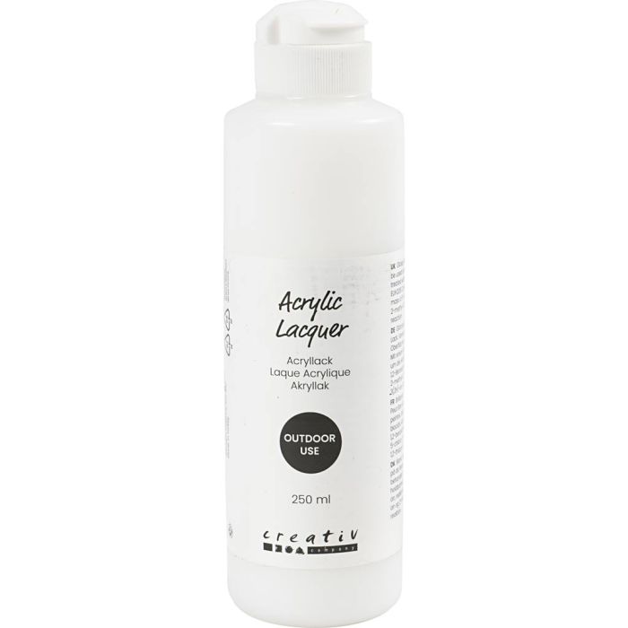 Akryllakk, blank, vannavvisende, 250 ml/ 1 fl.