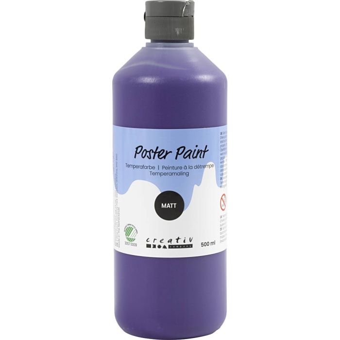 Temperamaling, matt, semi opaque, violet, 500 ml/ 1 fl.
