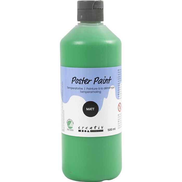 Temperamaling, matt, semi opaque, grønn, 500 ml/ 1 fl.