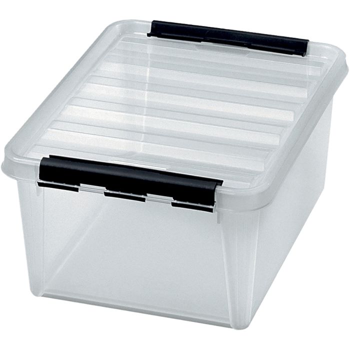 Oppbevaringsboks med lokk, str. 40x30x18,5, 15 l, 1 stk.