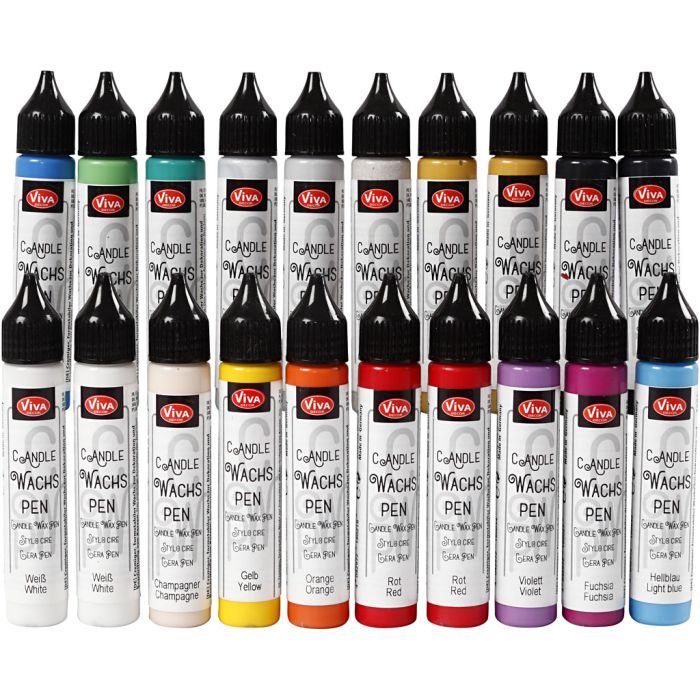 Lysvoks, ass. farger, 20x28 ml/ 1 pk.