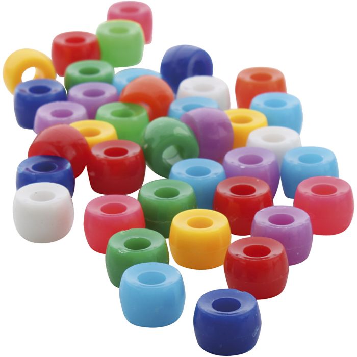 Kongoperler, dia. 7 mm, hullstr. 3 mm, ca. 900 stk., 250 g/ 1 pose
