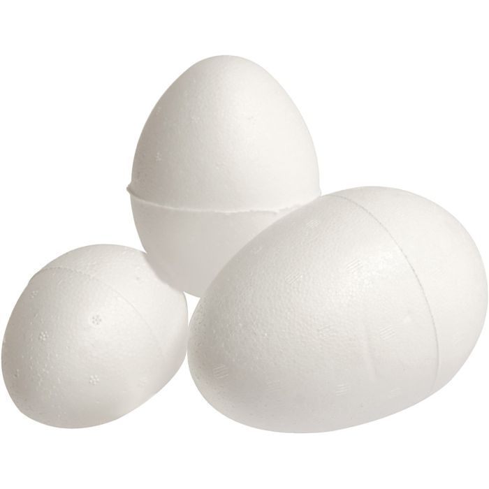 Isoporegg, str. 5+8+10 cm, 30 stk., 3x10 stk./ 1 pk.