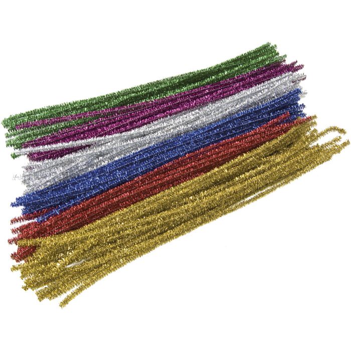 Piperenser, L: 30 cm, tykkelse 6 mm, metallic farger, 100 stk./ 1 pk.