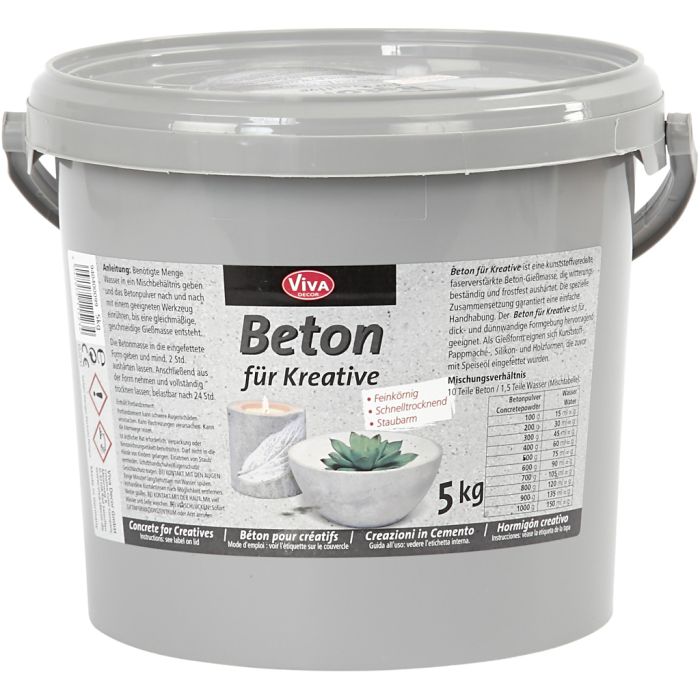 Hobbybetong, grå, 5000 g/ 1 pk.