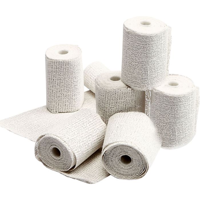 Gipsbind, L: 2,7 m, B: 5+7,5+10 cm, 80 rl./ 1 pk.