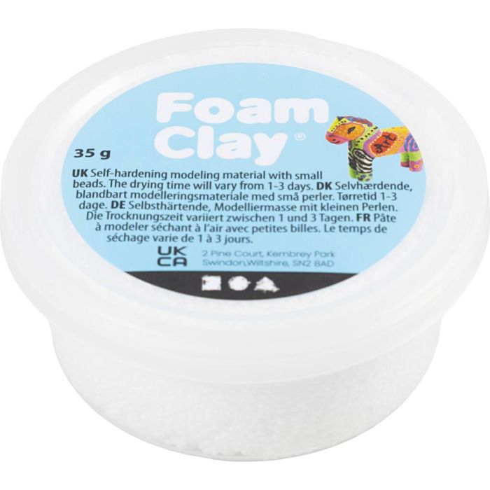 Foam Clay® , hvit, 35 g/ 1 boks