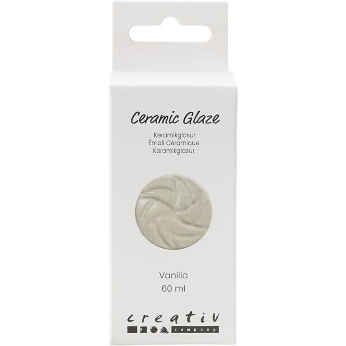 Keramikkglasur, 984-1101 °C, dekkende, vanilla, 60 ml/ 1 boks