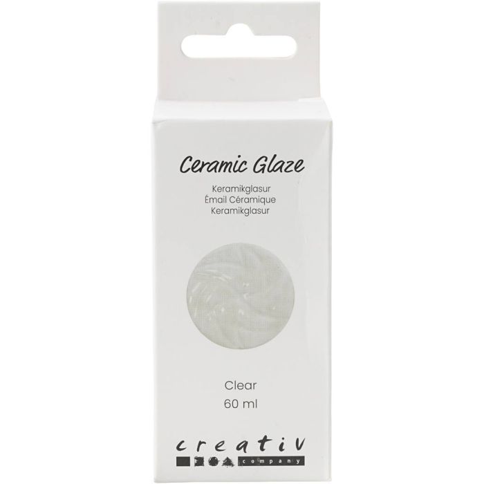 Keramikkglasur, 984-1101 °C, transparent, klar, 60 ml/ 1 boks