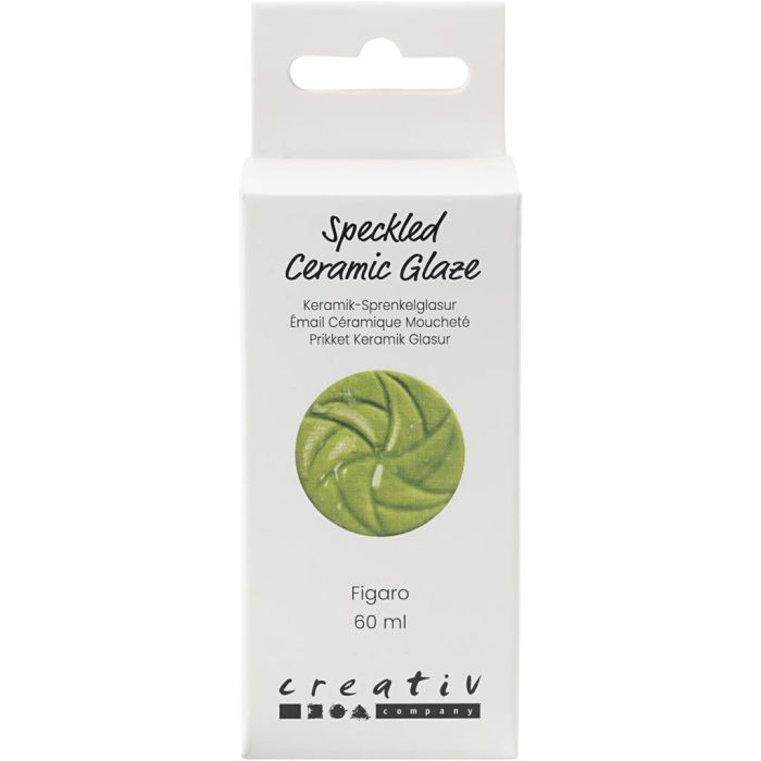 Prikkete Keramikkglasur, 999-1060 °C, dekkende, figaro, 60 ml/ 1 boks