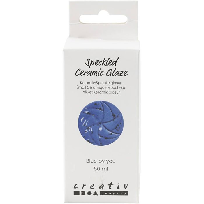 Prikkete Keramikkglasur, 999-1060 °C, dekkende, blue by You, 60 ml/ 1 boks