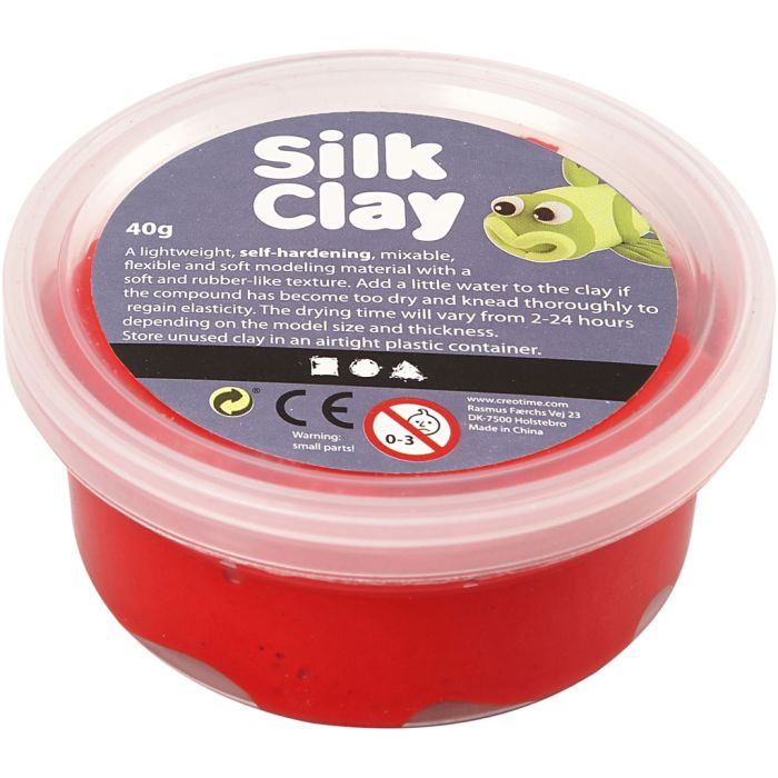 Silk Clay®, rød, 40 g/ 1 boks
