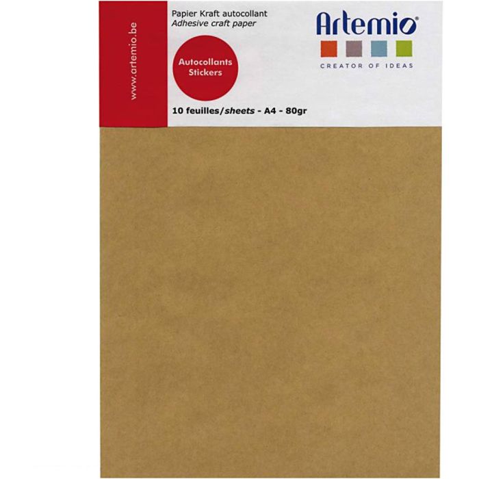 Selvklebende kraftpapir, 10 ark/ 1 stk.