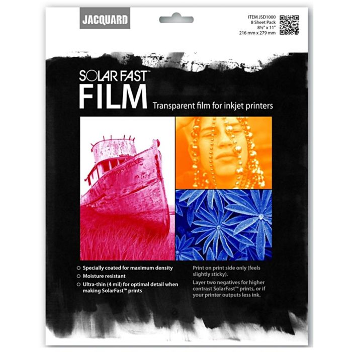 Transparent film for blekkskrivere, Solar Fast, str. 21,6x27,9 cm, 8 stk./ 1 pk.