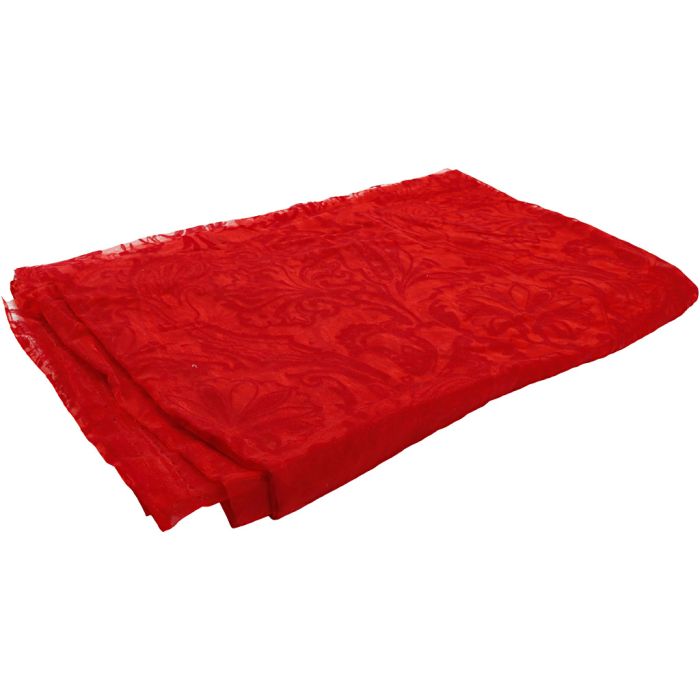 Organzastoff, B: 150 cm, rød, 3 m/ 1 pk.