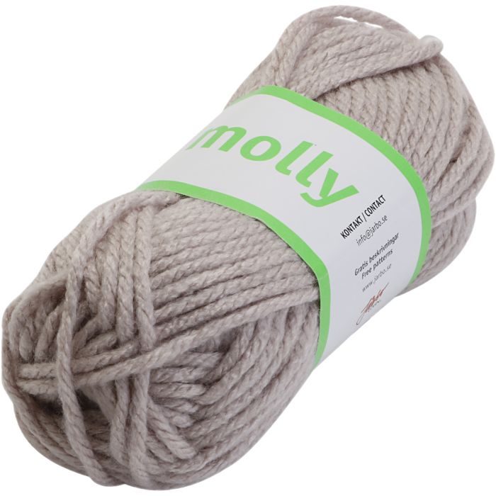 Akrylgarn kraftig, pinne 7-8, beige, 50 g/ 1 nst.