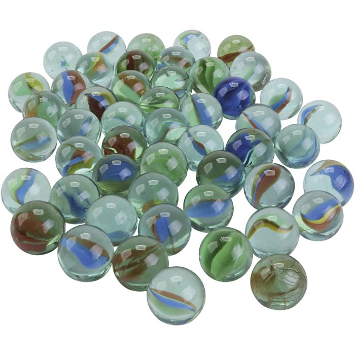 Glasskuler, dia. 16 mm, 100 stk./ 1 pk.