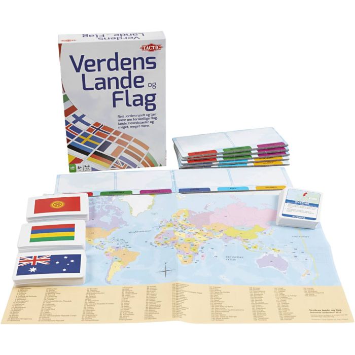 Verdens land og flagg, DK, 1 sett, Dansk tekst