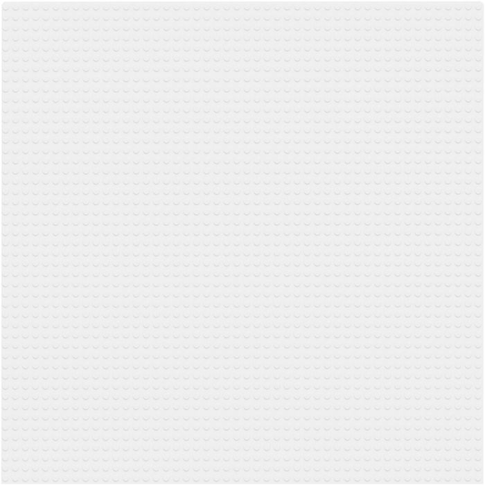 LEGO® byggeplate, str. 25x25 cm, hvit, 1 stk.