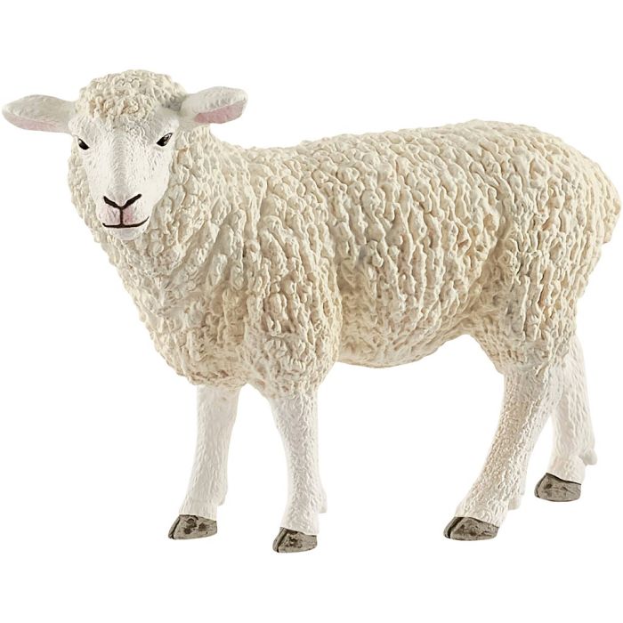 Schleich Bondegårdsdyr, Sau, str. 6,1x9x3,7 cm, 1 stk.