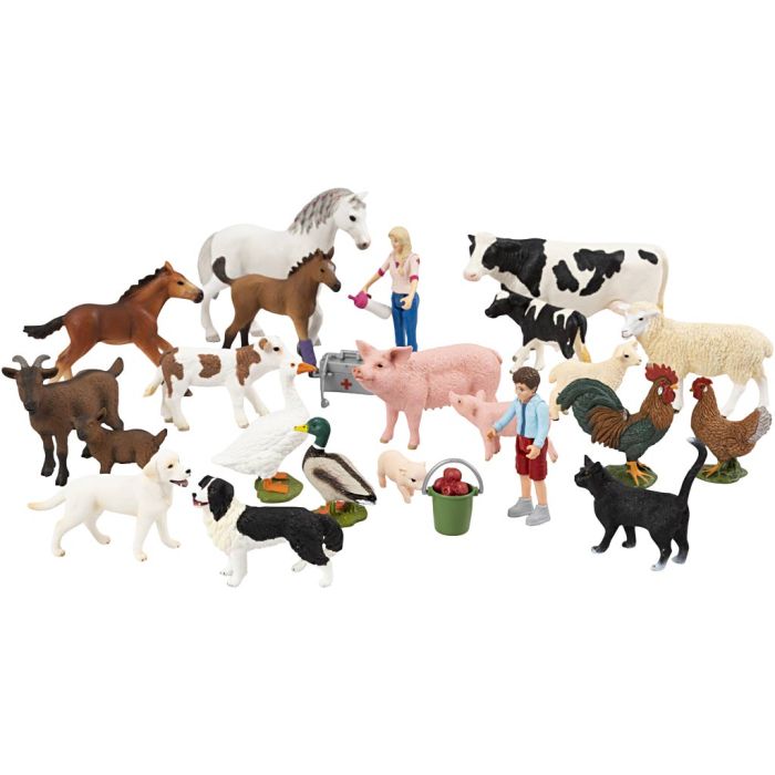 Schleich Bondegårdsdyr, 22 stk./ 1 sett