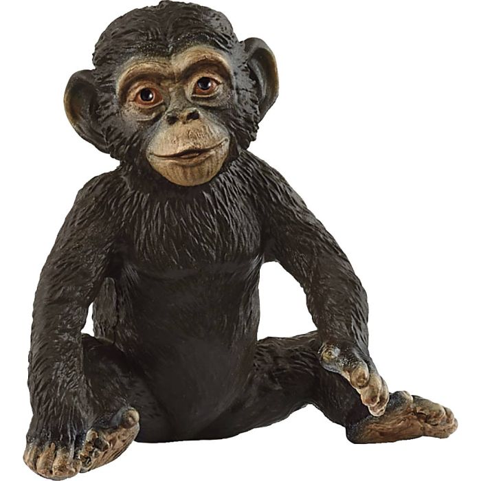 Schleich Ville dyr, Sjimpanseunge, str. 4,5x3+5x4 cm, 1 stk.