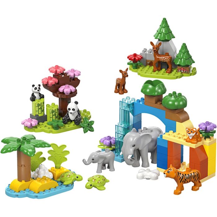 LEGO® DUPLO® 3-i-1 Familier med ville dyr, 92 deler/ 1 pk.