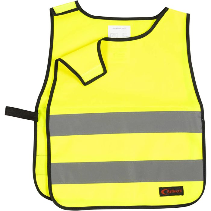 Refleksvest, S/Kid, L: 55 cm, B: 46 cm, str. 8-12 år, gul, 1 stk.