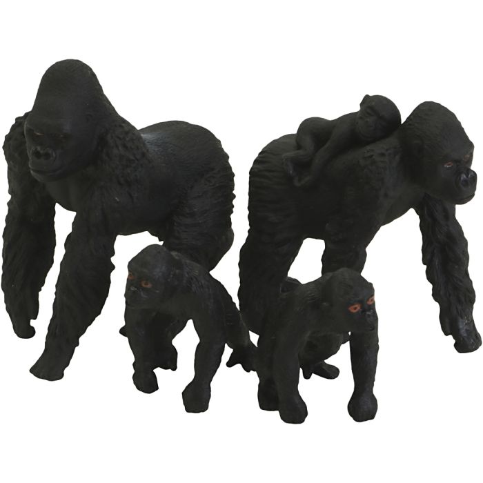 Gorillafamilie, 5 stk./ 1 sett