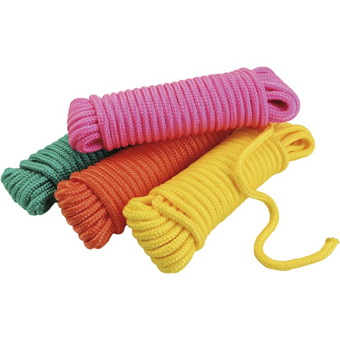 Hoppetau uten håndtak, L: 10 m, Farge kan variere , grønn, orange, pink, gul, 4 stk./ 1 pk.