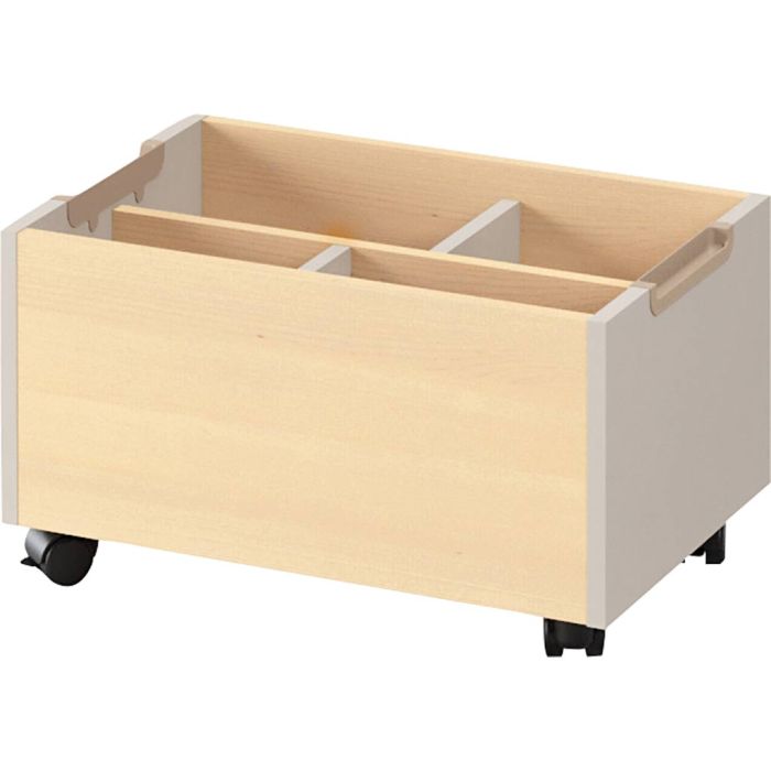 Oppbevaringsenhet på hjul, H: 34, D: 40,5 cm, L: 62 cm, 1 stk.