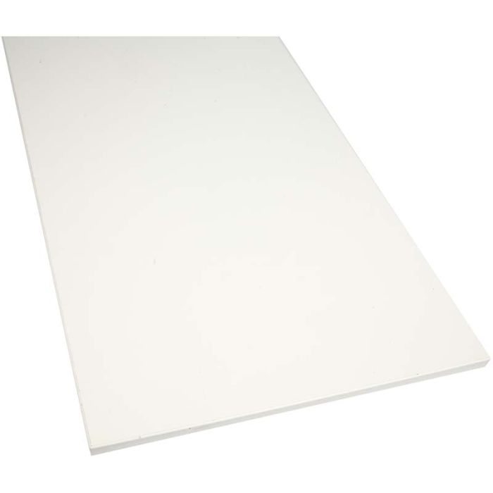 Melaminhylde, D: 40 cm, L: 239,8 cm, tykkelse 16 mm, hvit, 1 stk.
