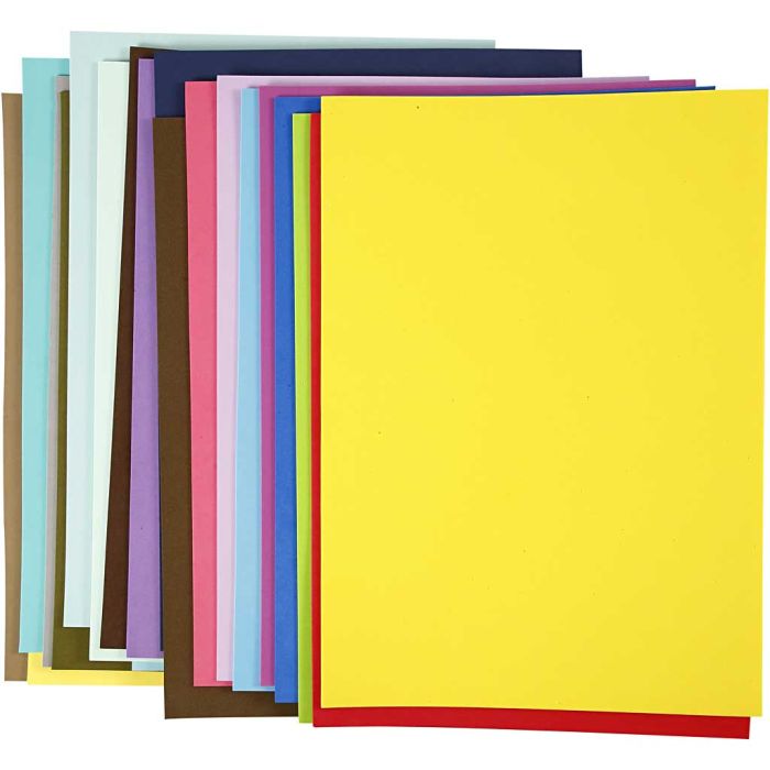 EVA-skum, A3, ark 297x420 mm, ca. 2 mm, 20 ass. ark/ 1 pk.