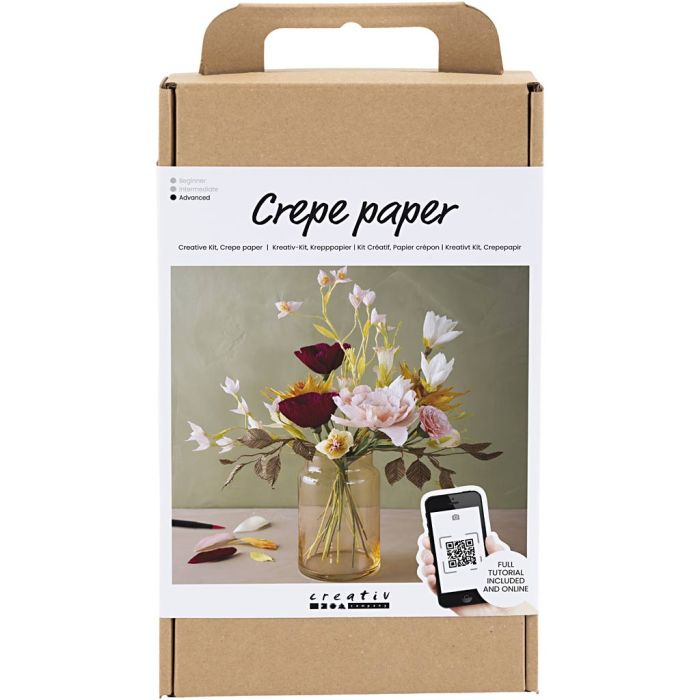 DIY Kit Kreppapir, Bukett, Strekk-/krep: 180%, 1 pk.