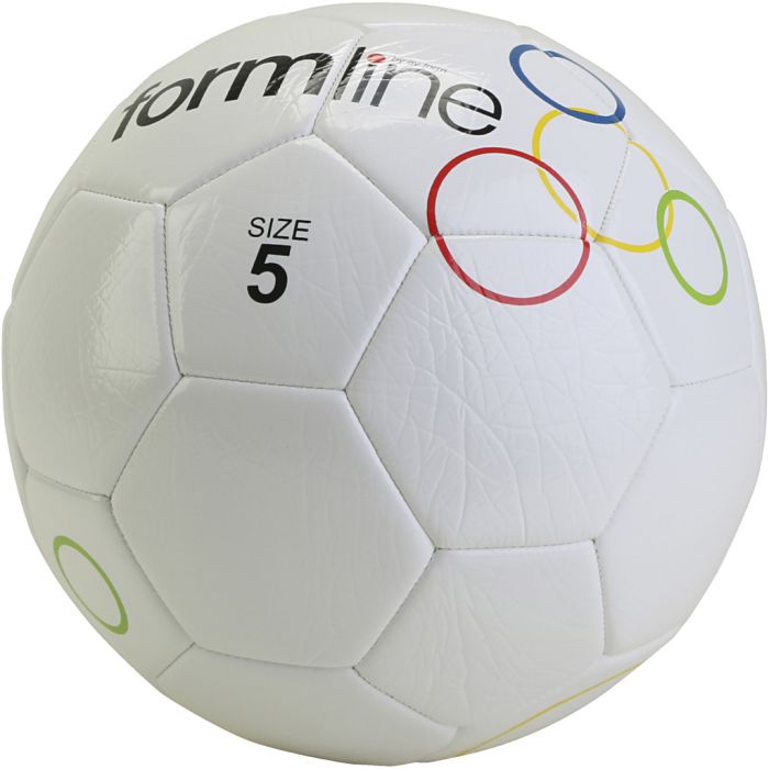 Skolegårdsfotball, nr. 5, hvit, 1 stk.