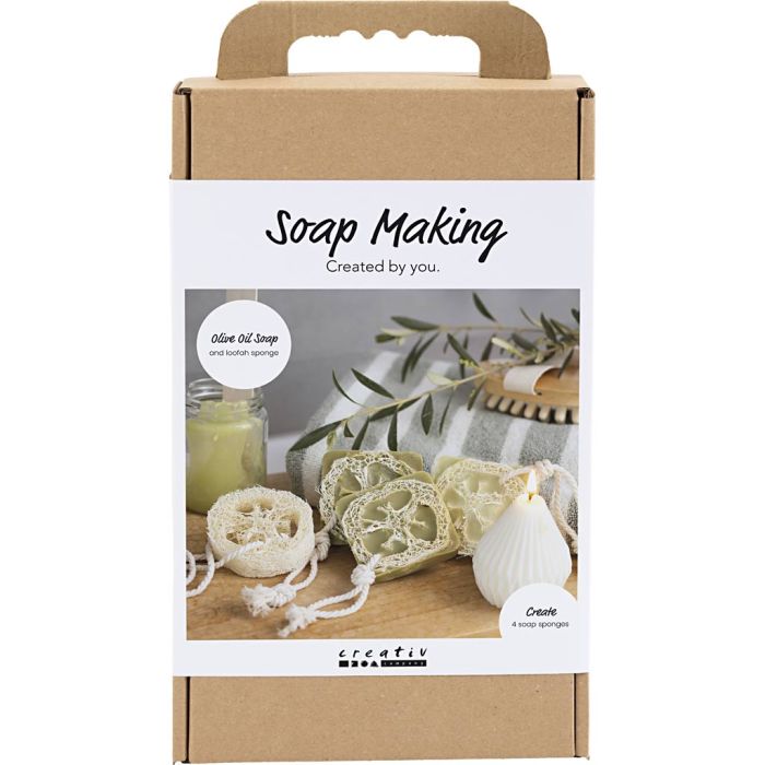 DIY Kit såpefremstilling, luffa, olivengrønn, 1 pk.
