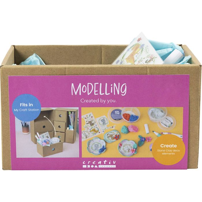 Hobbyhjørnet Mitt Modellering, Stone Clay, ass. farger, 1 pk.