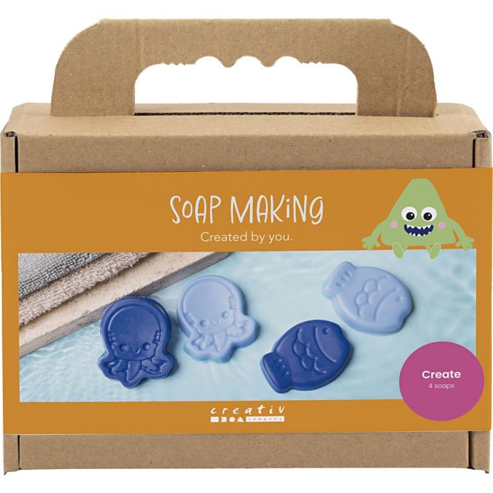DIY Kit Såpefremstilling, Sjødyr, blå, 1 pk.