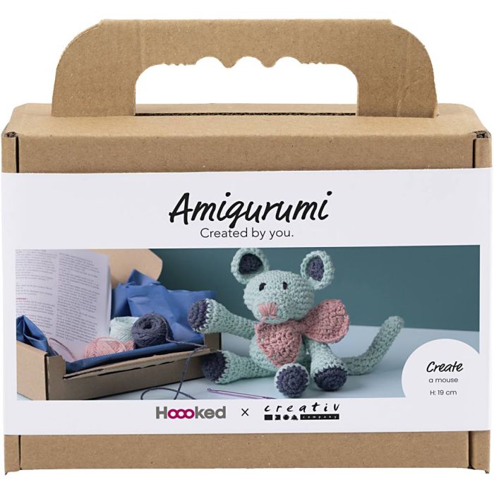DIY Kit Amigurumi, Mus, mint, 1 pk.