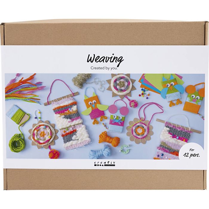 Gruppe DIY Kit Veving, Veggoppheng, oppheng, ugler, mus, ass. farger, 1 pk.