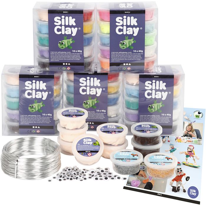 Gruppe DIY Kit Silk Clay® figurer, 1 sett