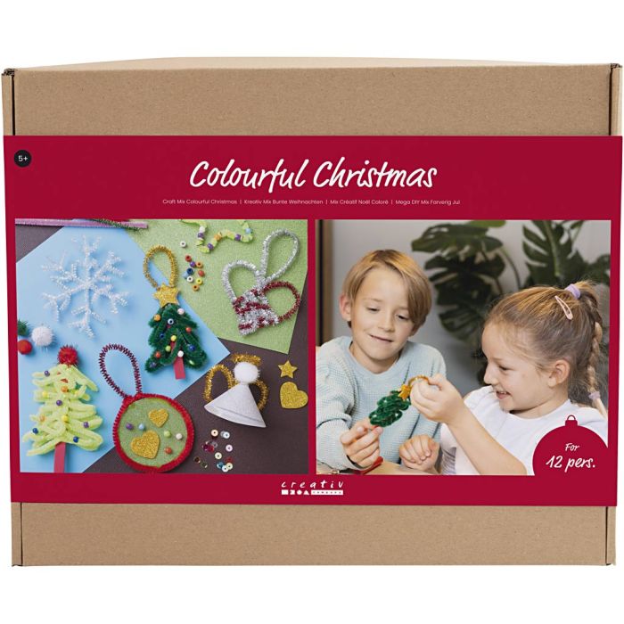 Gruppe DIY Kit Fargerik Jul, Julefigurer, ass. farger, 1 pk.